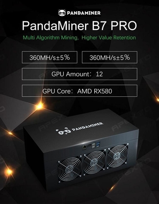 Panda برند Mdel Eth B7 PRO 360m Miner Machine با کارت گرافیک 8PCS